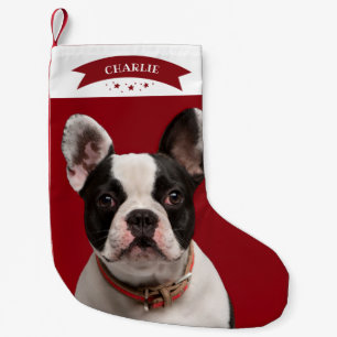 Simple Cute Custom Photo Pet Dog Small Christmas Stocking