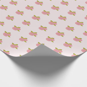 Simple Cute Floral Pink Rose Pattern Ditsy Wrapping Paper