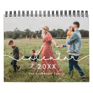 Simple cute font 2022 photo calendar