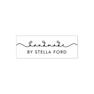 Simple cute font Handmade Small business Self-inking Stamp