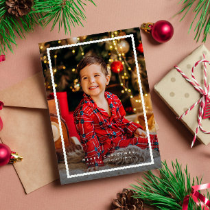 Simple cute frame Christmas photo Holiday Card