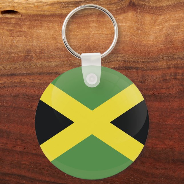  Simple Cute Jamaica flag Key Ring (Back)