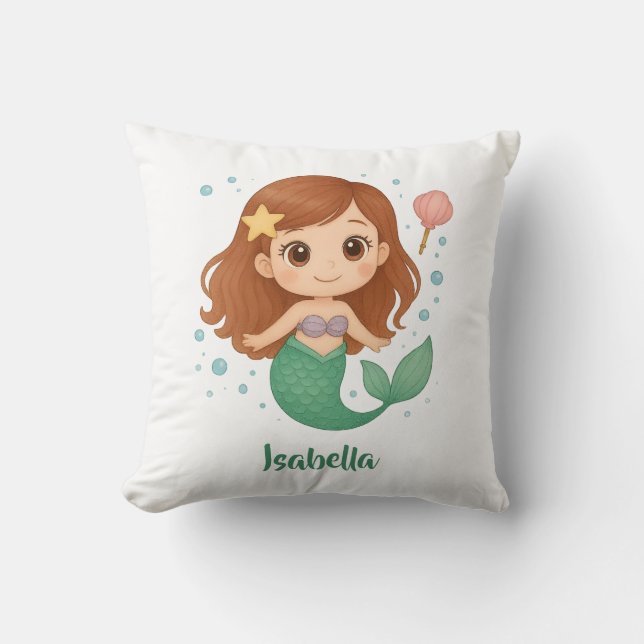 Simple cute little mermaid cushion (Front)