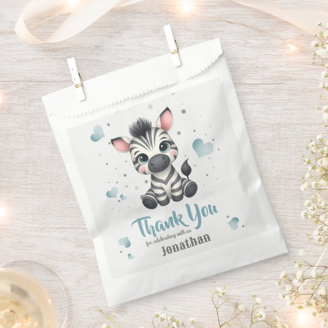 Simple cute little zebra  favour bags (Clipped)