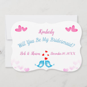 Simple Cute My Bridesmaid Invitations