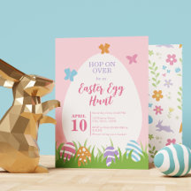 Simple & Cute Pink Pastel Easter Egg Hunt