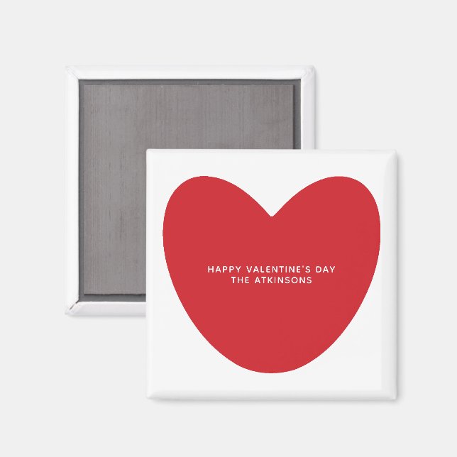 Simple cute red heart custom Valentine's Day Magnet (Front/Back)