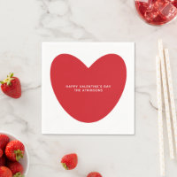 Simple cute red heart custom Valentine's Day