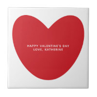Simple cute red heart custom Valentine's Day