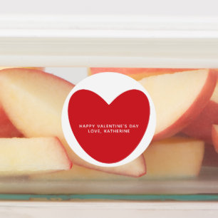 Simple cute red heart personalised Valentine's Day