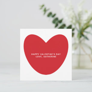 Simple cute red heart personalised Valentine's Day