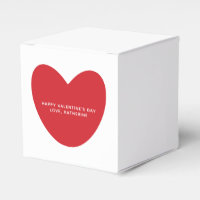 Simple cute red heart personalised Valentine's Day