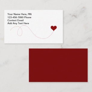 Simple Cute Registered Nurse Medical Business Card