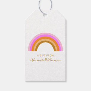 Simple Cute Retro Rainbow Personalised Gift From  Tags