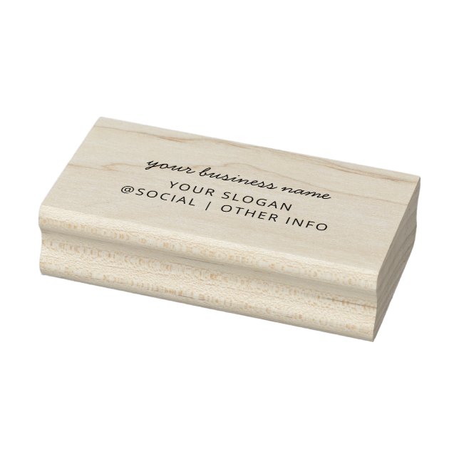 Simple Cute Script | Promotional Business Rubber Stamp (Stamp)