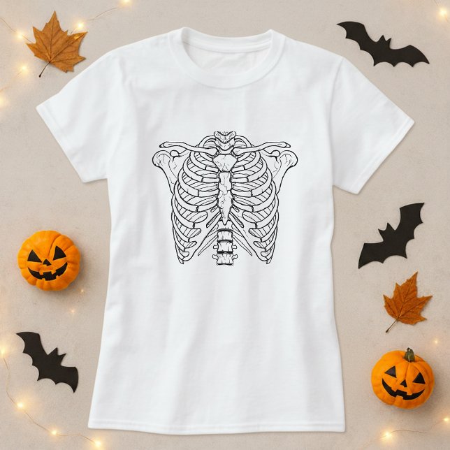 Simple Cute Skeleton Ribcage  T-Shirt (Creator Uploaded)