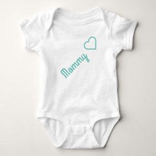 Simple & cute text "mummy" baby bodysuit