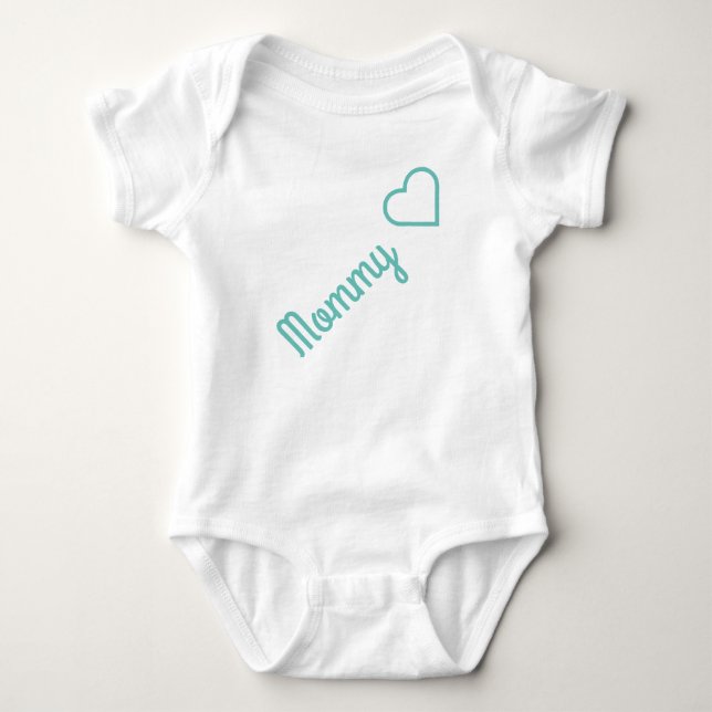 Simple & cute text "mummy" baby bodysuit (Front)