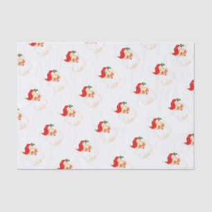 Simple Cute Vintage Santa Claus Christmas Tissue Paper