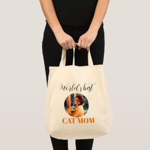 Simple Cute World's Best Cat Mum Photo Tote Bag