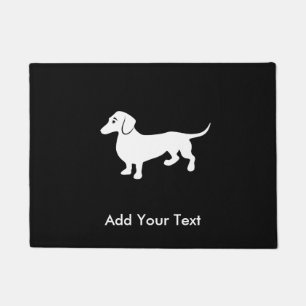 Simple Dachshund Customisable Doormat