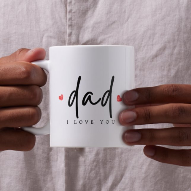Simple Dad I Love You Father's Day Birthday Coffee Mug (Creator Uploaded)