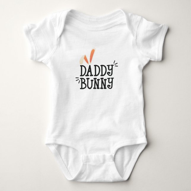 Simple Daddy Bunny Easter Typography | Bodysuit (Front)
