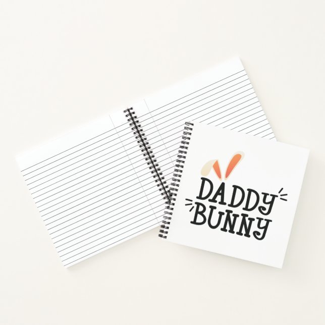 Simple Daddy Bunny Easter Typography | Notebook (Inside)