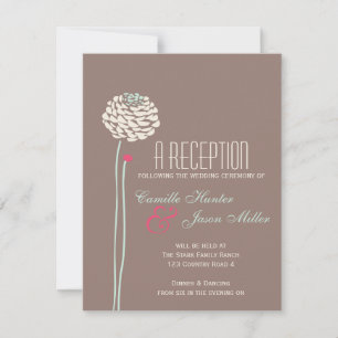 Simple Dahlia - Rustic Modern Reception Invitation