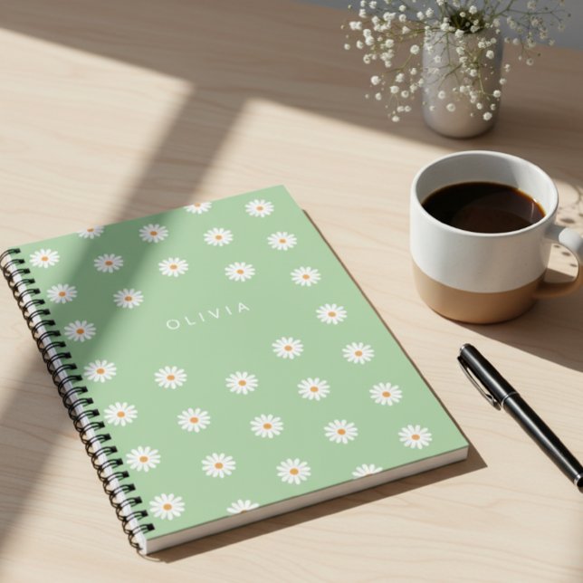 Simple daisies, Personalised gift Notebook (Creator Uploaded)