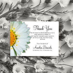 Simple Daisy Funeral Thank You Cards