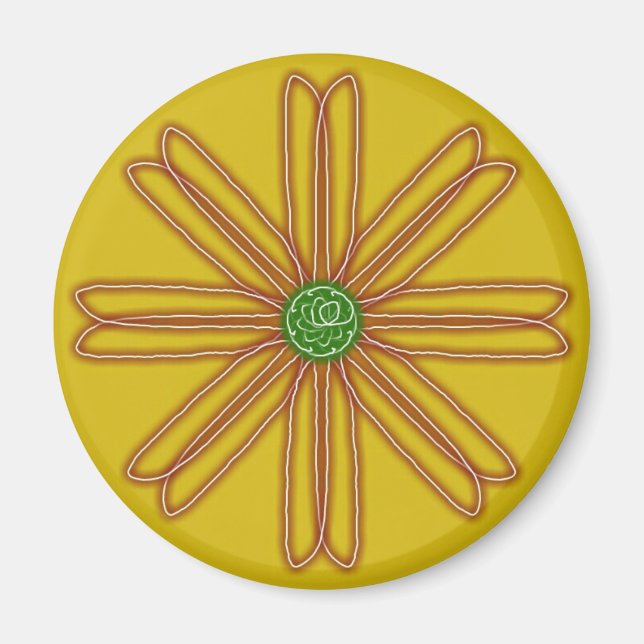 Simple Daisy Magnet (Front)
