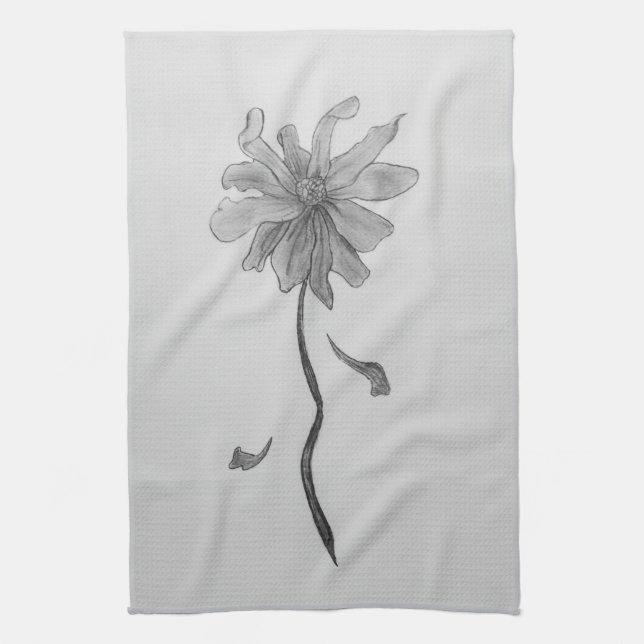 Simple Daisy Tea Towel (Vertical)