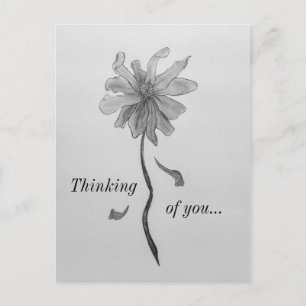 Simple Daisy Thinking Of You Postcard