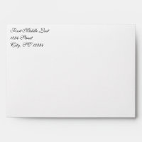 Simple Damask Celadon Wedding Envelope