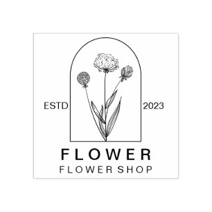 Simple Dandelion Flower   Minimal Botanical Rubber Stamp