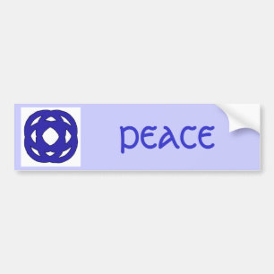 Simple Dark Blue Knot Bumper Sticker