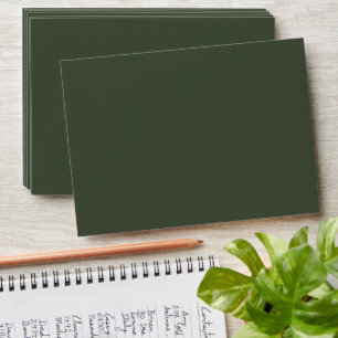 Simple Dark Green Deep Green Wedding Envelopes