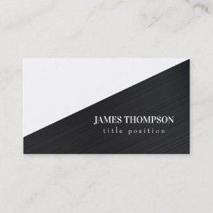 Simple Dark Grey Brushed Metal Business Card