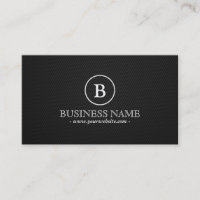 Simple Dark Monogram Accountant Business Card