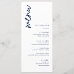 Simple Dark Navy Blue Wedding Menu Cards<br><div class="desc">Simple Black and White Wedding Menu Cards
Minimalist Wedding Menu Cards | Modern Menu,  Wedding Dinner Menu,  Rustic Let's Eat Wedding Dinner and Drinks Menu,  Simple Calligraphy Rustic Wedding Menus Wedding Menus,  Rustic Wedding Menu,   Wedding Table Menu</div>