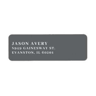 Simple DarkGray Classic Return Address Text Based