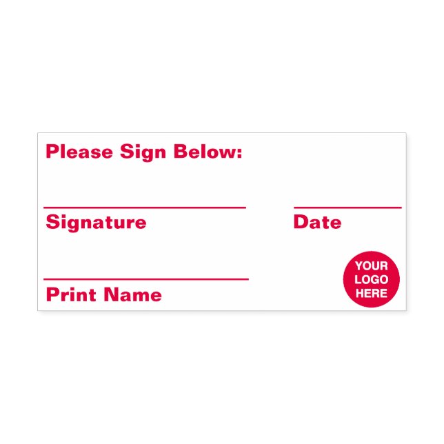 Simple Dated Signature Request Logo  Self-inking Stamp (Design)