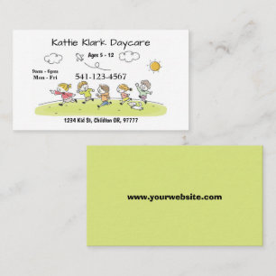 Simple Daycare Business Cards