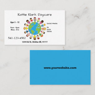 Simple Daycare Business Cards