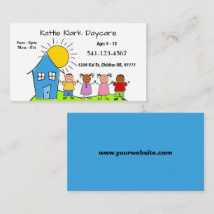 Simple Daycare Business Cards