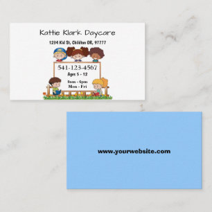 Simple Daycare Business Cards