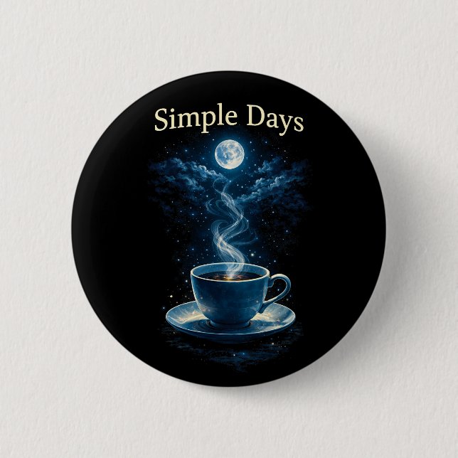 Simple Days 6 Cm Round Badge (Front)