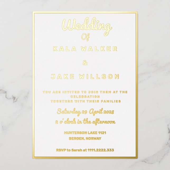 Simple Decadent  Wedding (Border) (Front)