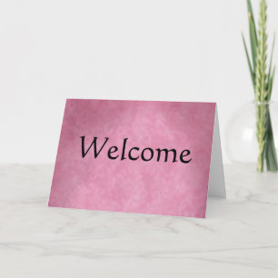 Simple Decoration Welcome Card